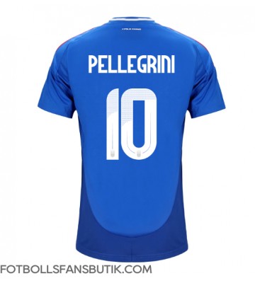 Italien Lorenzo Pellegrini #10 Replika Hemmatröja EM 2024 Kortärmad